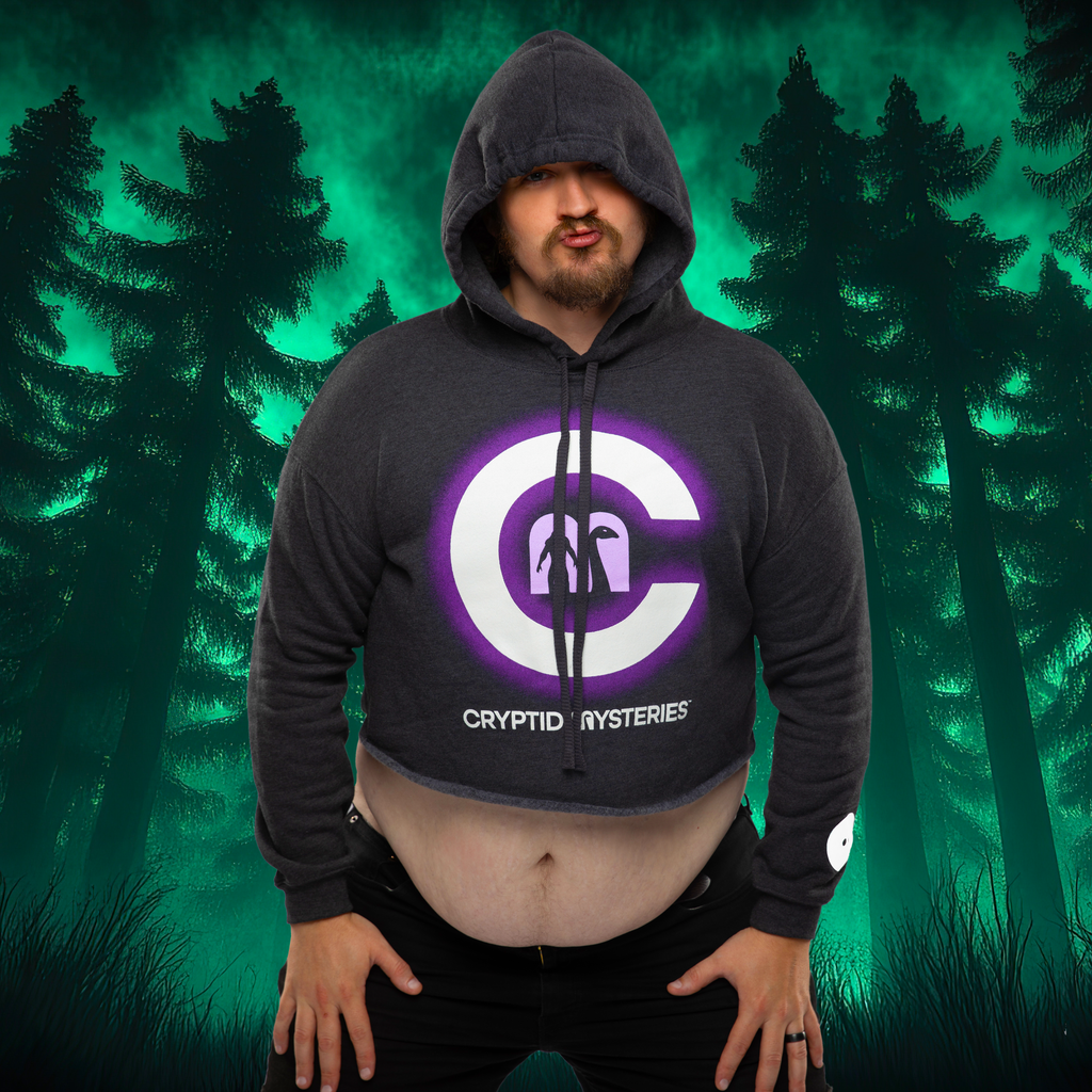 Cryptid Mysteries Crop Top - Grey