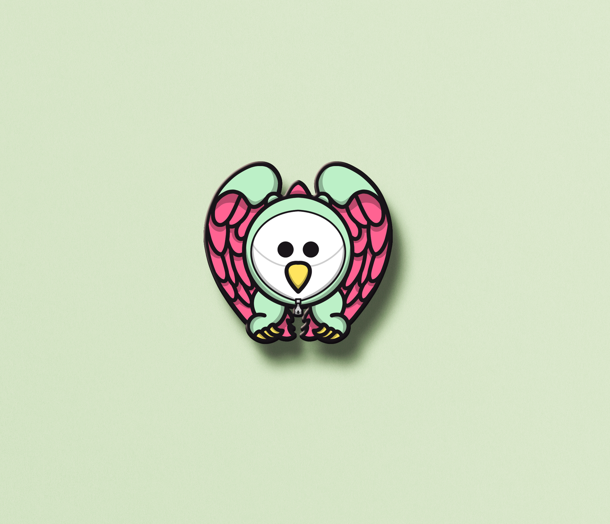The Snallygaster Enamel Pin