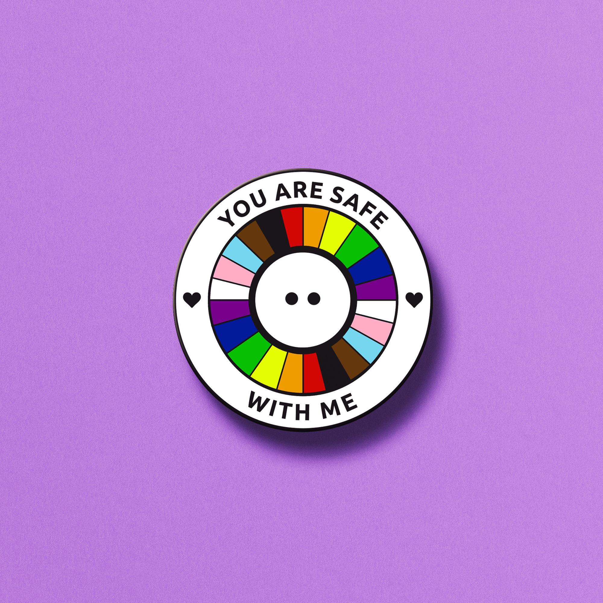 You Are Safe With Me Enamel Pin